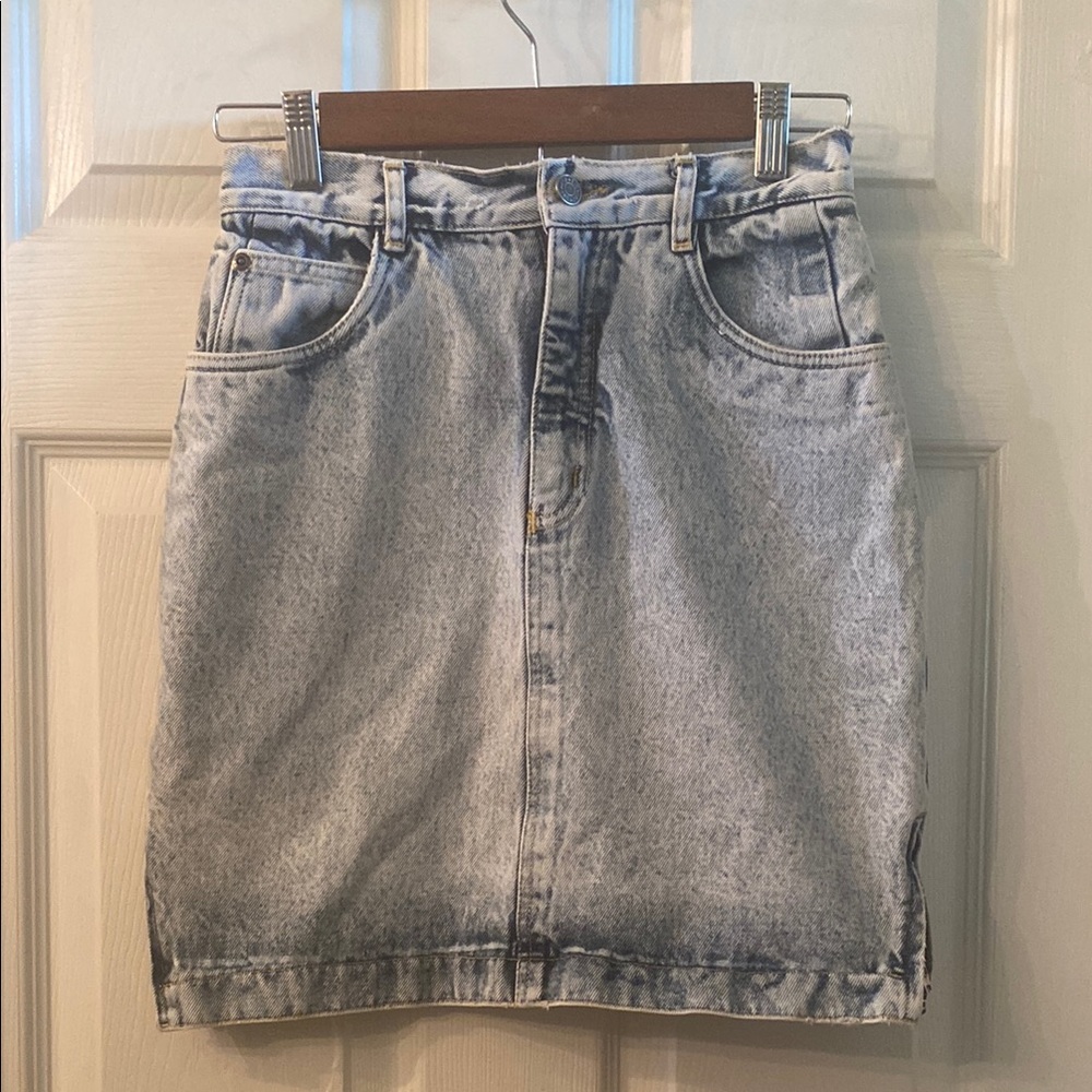 Vintage Blue JORDACHE Denim Jean Pencil Skirt - Picture 4 of 15